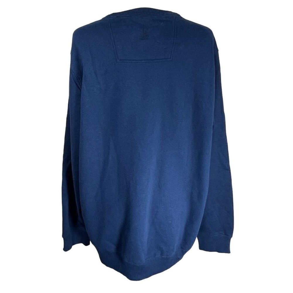 G.H.Bass & Co. Men's Long Sleeve Sweatshirt Pullover Navy Blue Size XL - Picture 2 of 5